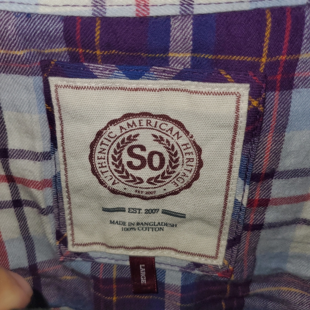SO purple Flannel shirt - Picture 2 of 3